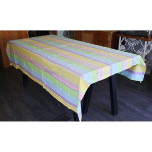 Vintage Pastel Colors Easter Tablecloth Table Cloth Rectangular